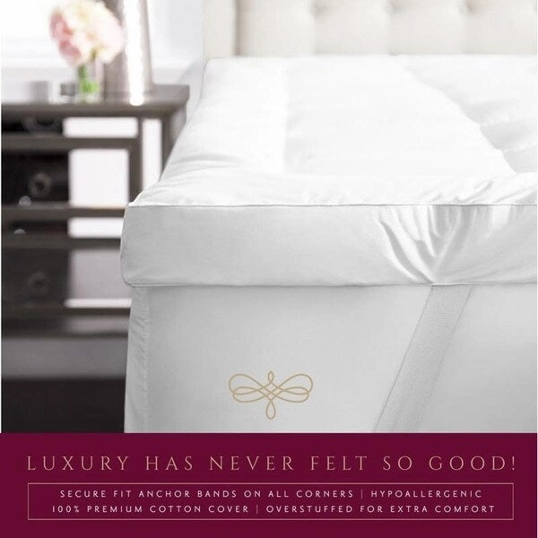 Copper Grove Attendorn 2-inch Pillow-top Fiber Bed Mattress Topper