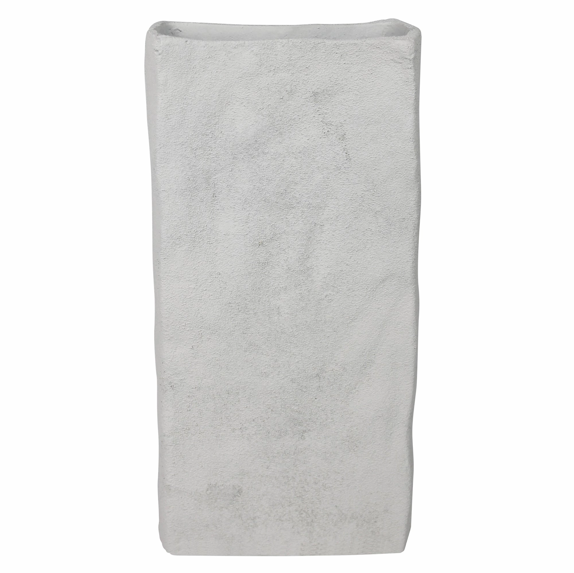 Corsica Rectangle Vase, White