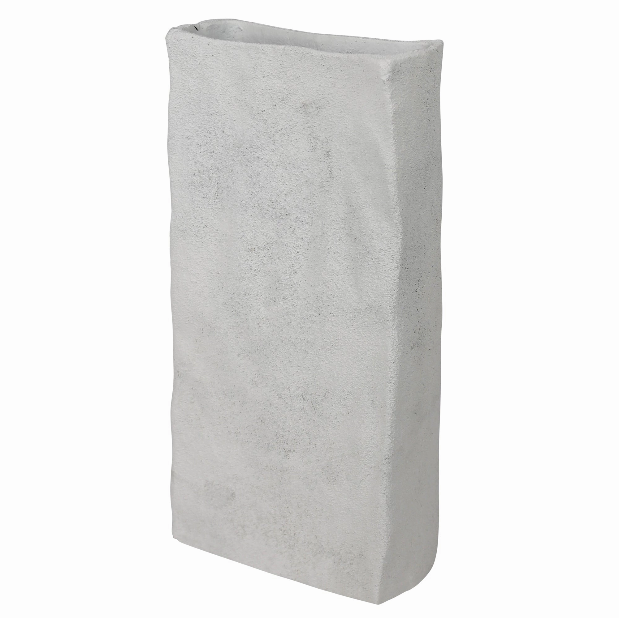 Corsica Rectangle Vase, White Vase,Ceramic Vase