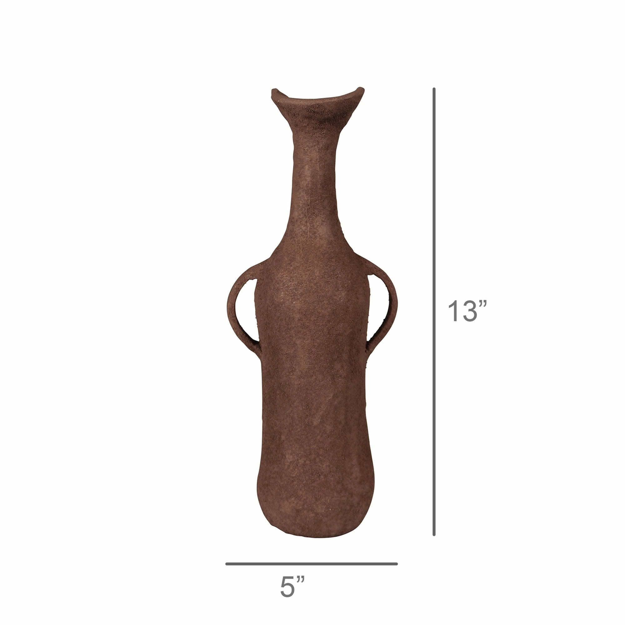 Corsica Vase with Handle, Terra Cotta - Sm
