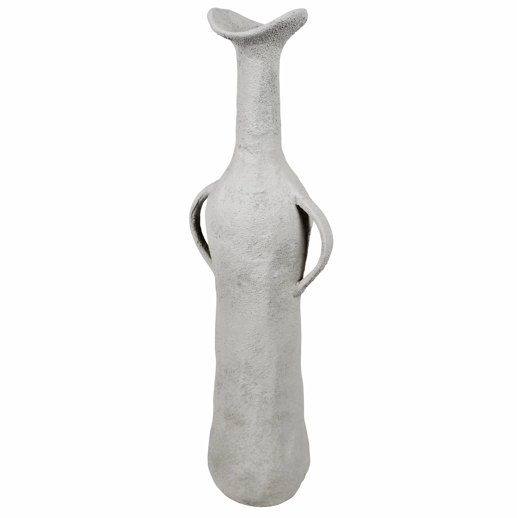Corsica Vase with Handle, White - Lrg