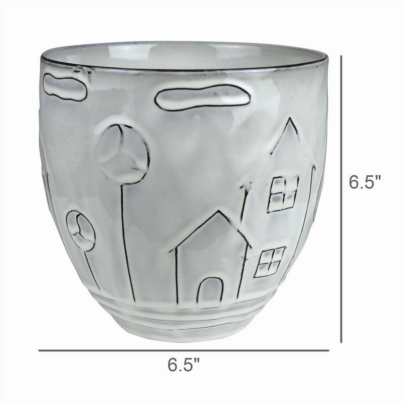 Costa Cachepot, Ceramic - Lrg