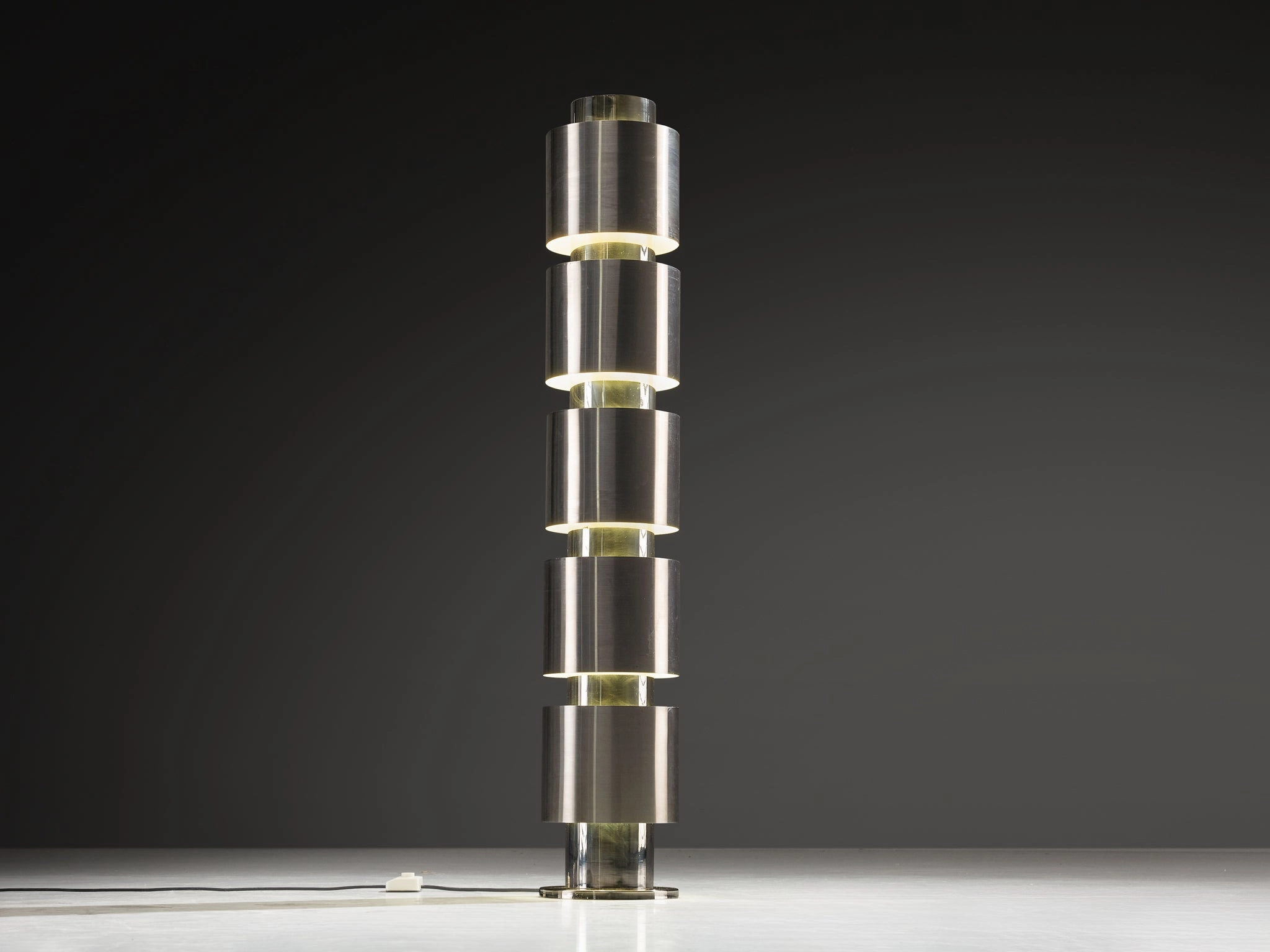 Costantino Persiani for Obor 'Calib' Floor Lamp in Stainless Steel