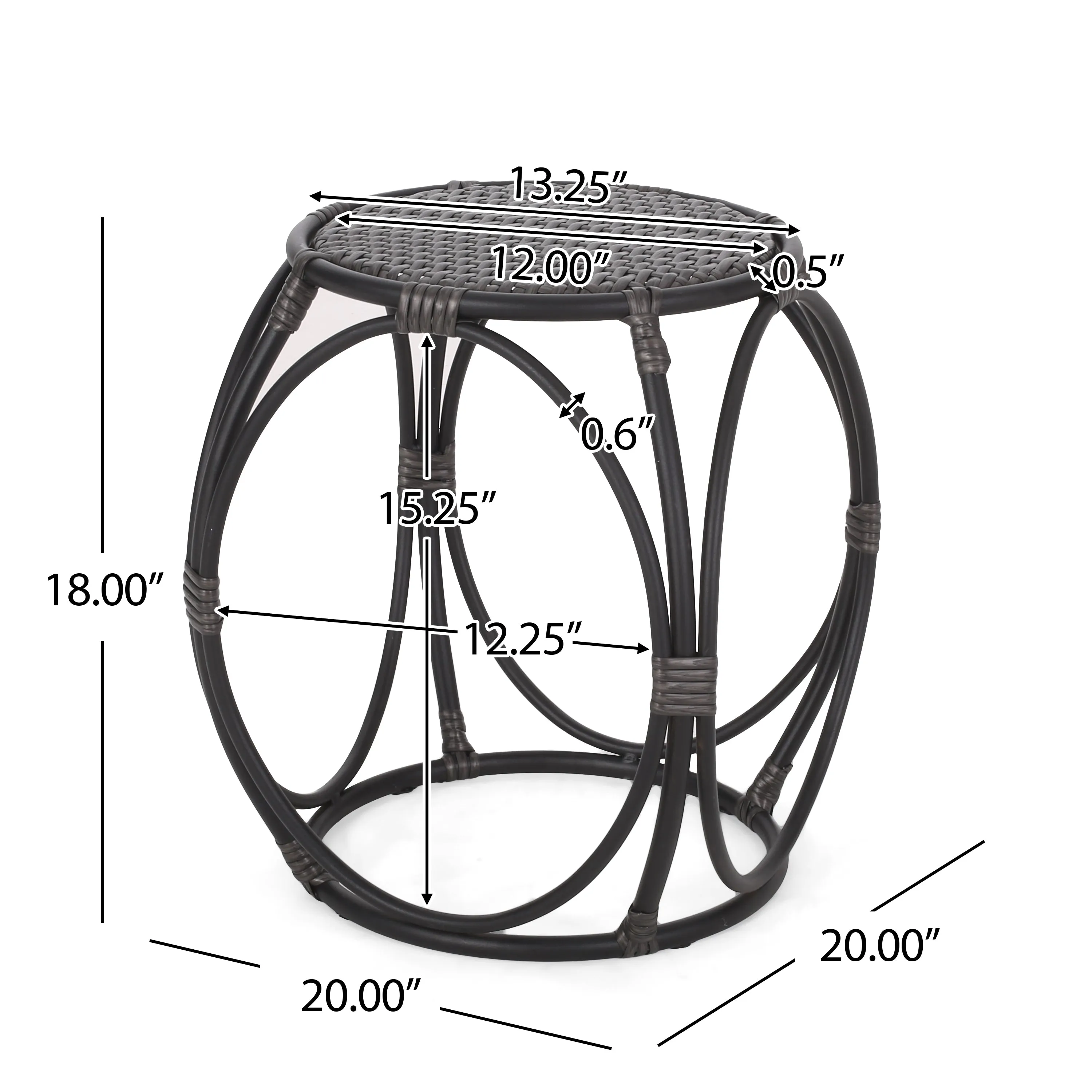 Coston Outdoor Wicker Side Table