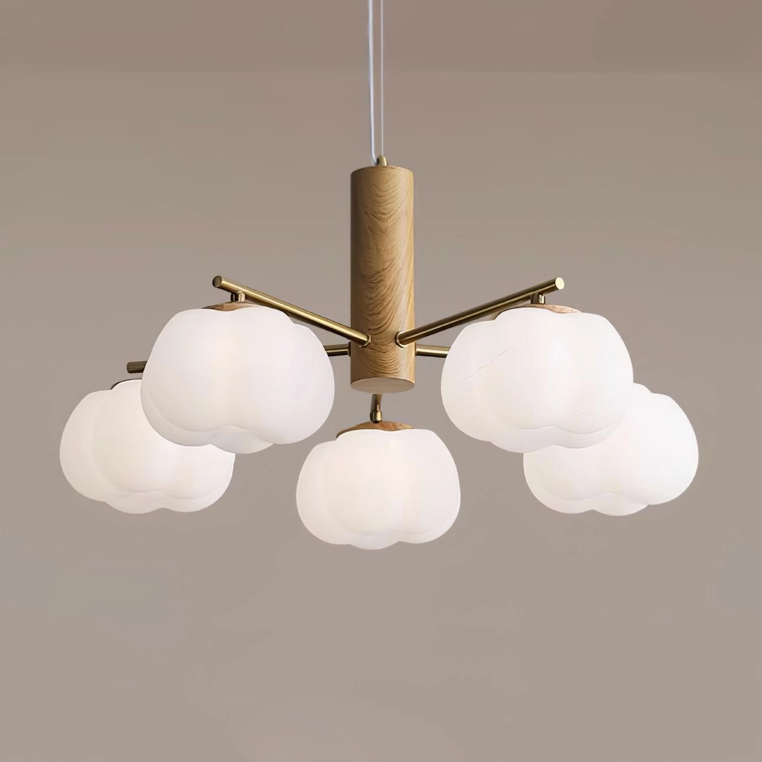 Cotton Balls Chandelier