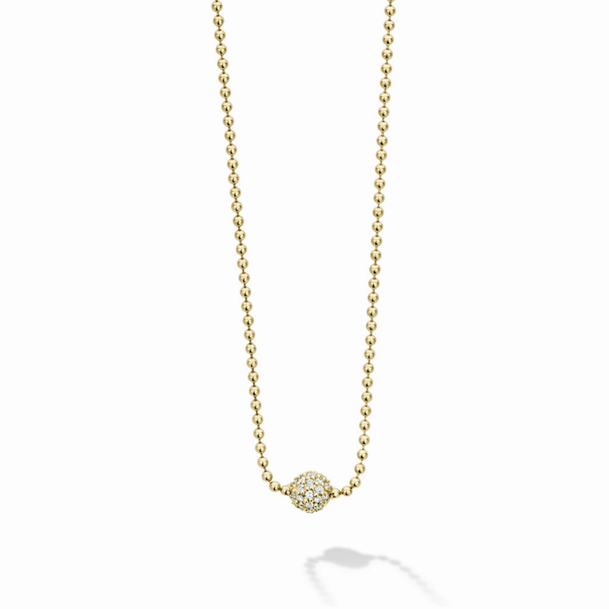 Covet Gold Diamond Sphere Necklace