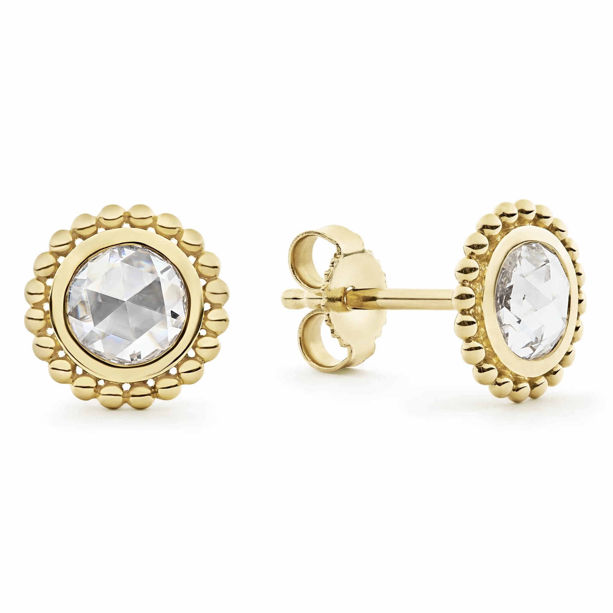 Covet Large Rose Cut Diamond Stud Earrings