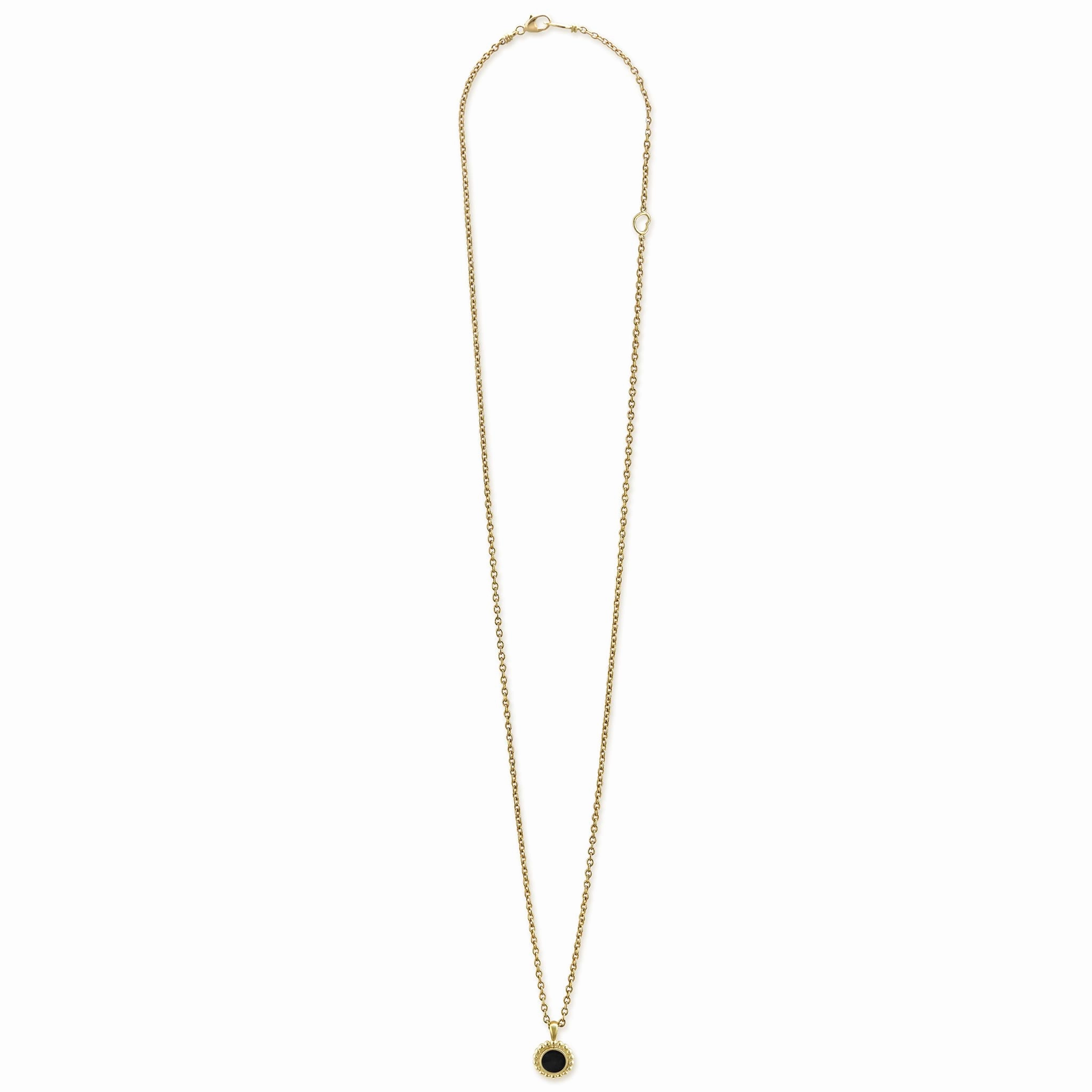 Covet Round Onyx Pendant Necklace