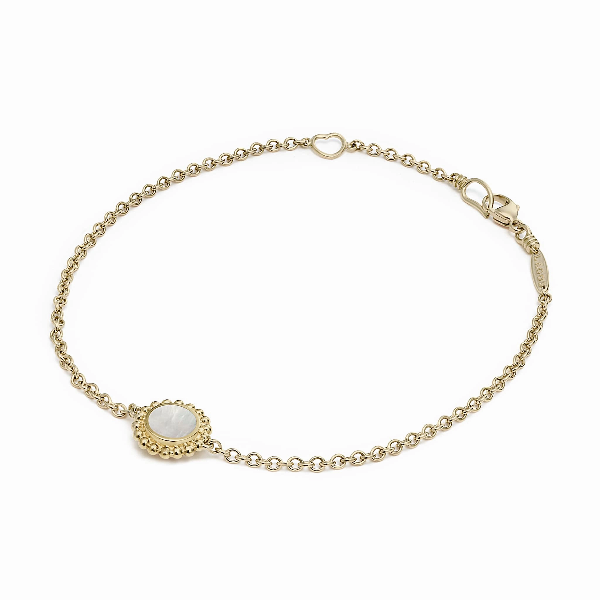 Covet Single Station Round Mother of Pearl Bracelet