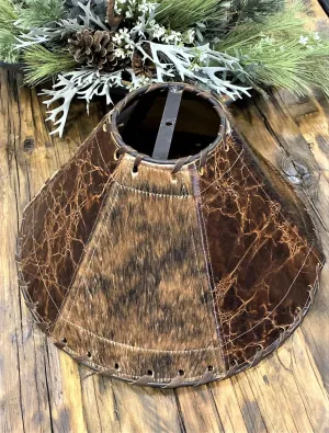 Cowhide & Distressed Leather Lamp Shades laundry hamper, dirty clothes basket