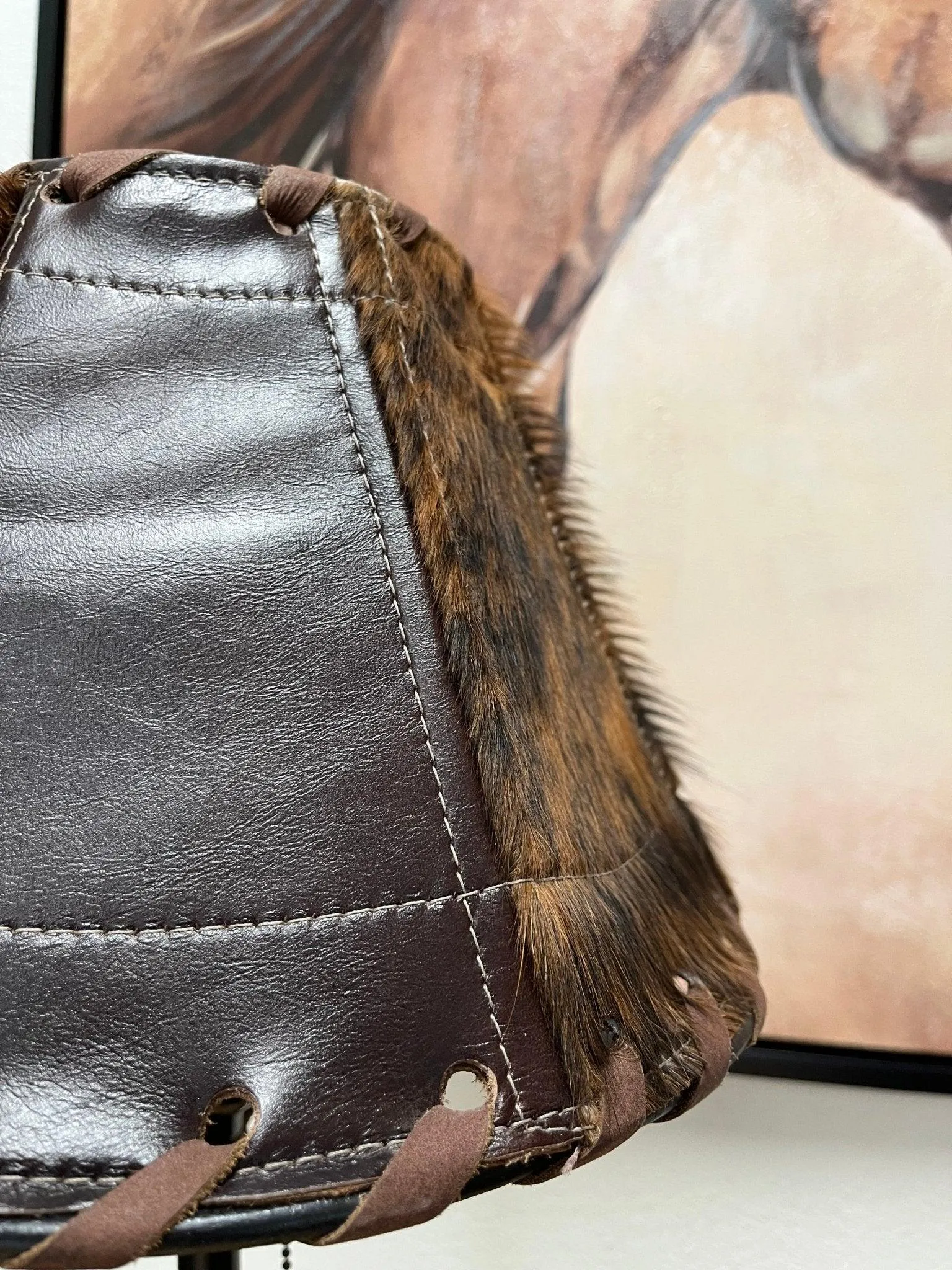 Cowhide & Leather Lamp Shades 12"