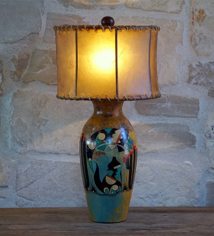 Coyote Hand Painted Southwestern Table Lamps