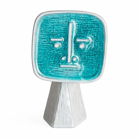 Crackled Glass Face Vase | Jonathan Adler Les Amis Le Furieux Vase,Glass Vase