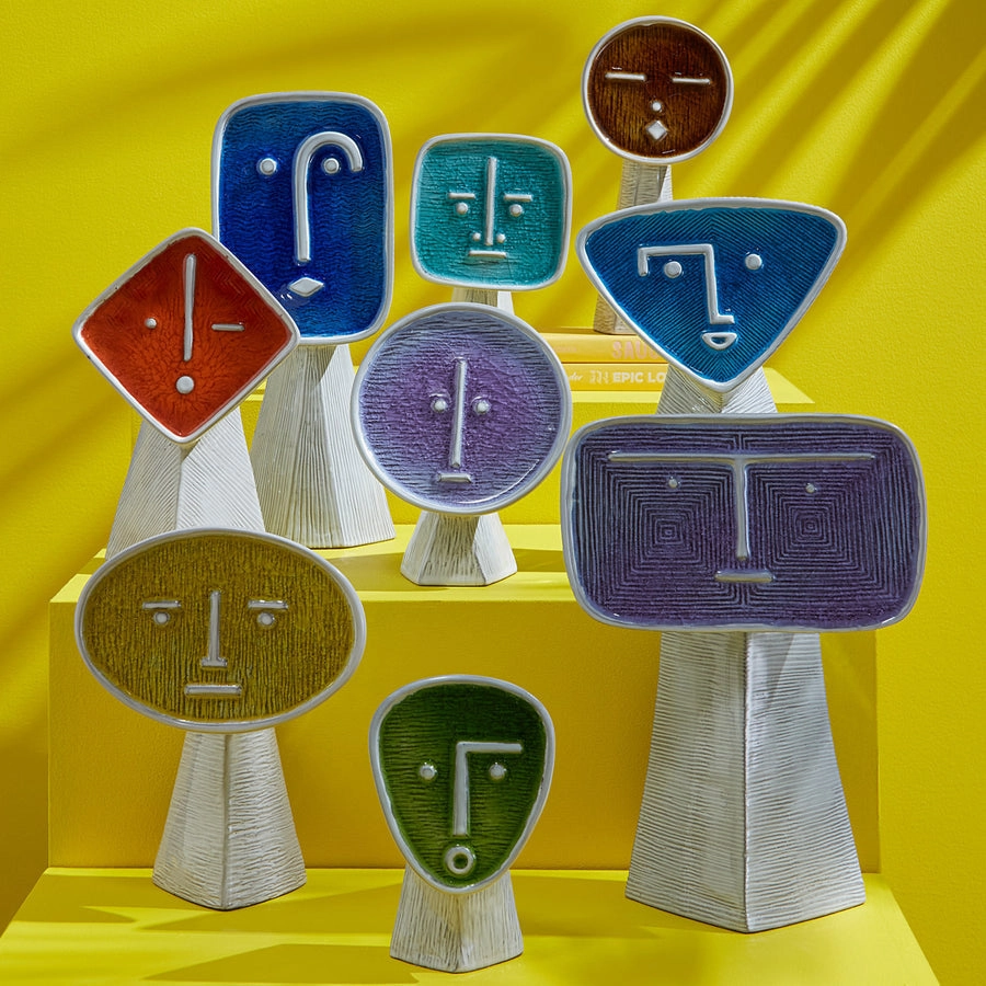 Crackled Glass Face Vase | Jonathan Adler Les Amis Le Furieux