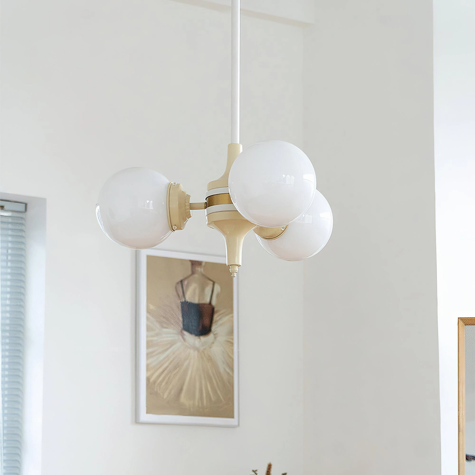 Cream Ball Chandelier