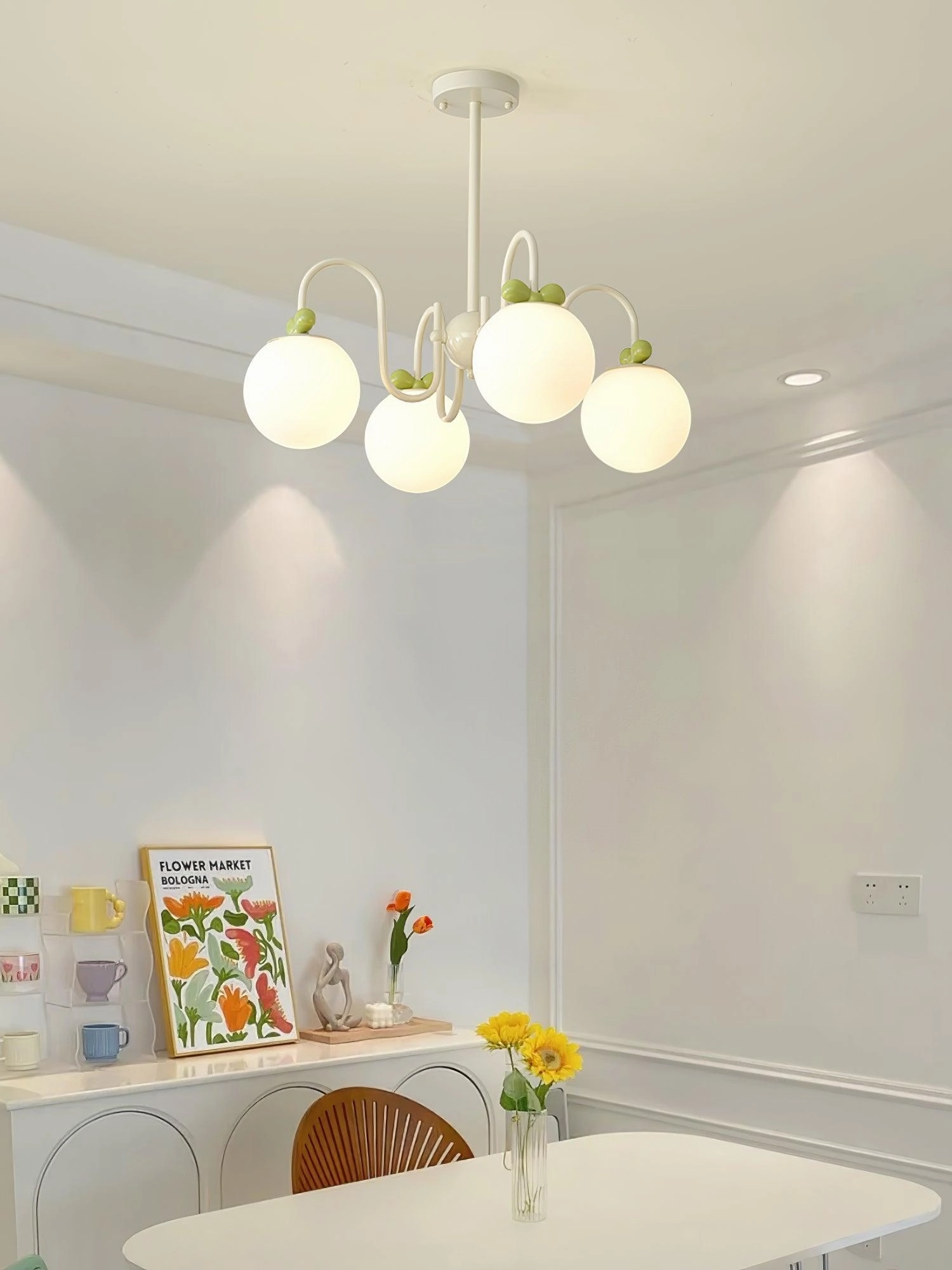 Cream Cherry Chandelier