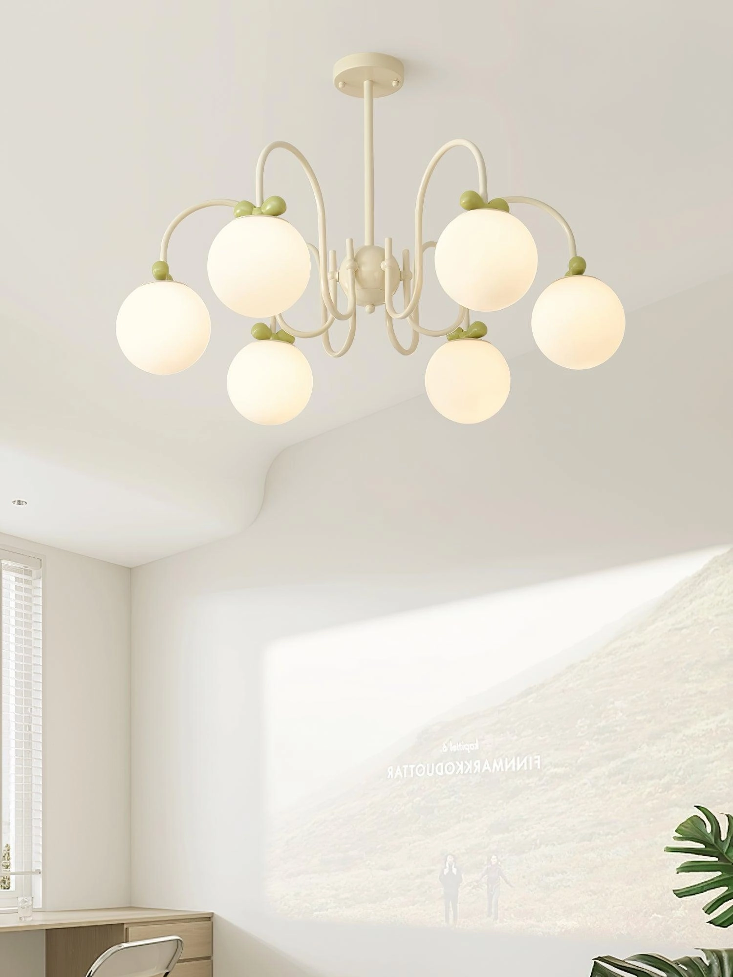 Cream Cherry Chandelier