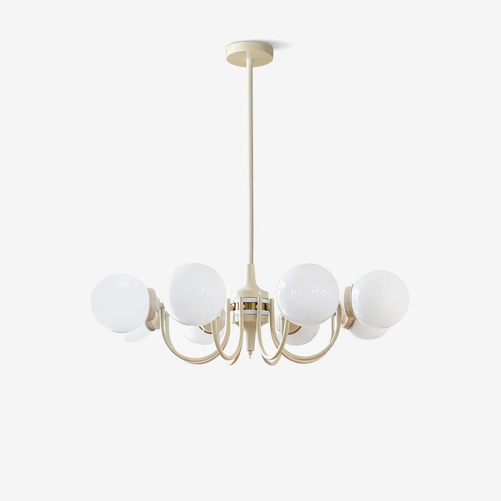 Cream Glass Ball Chandelier