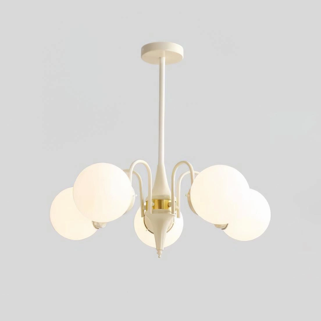 Cream Glass Ball Chandelier