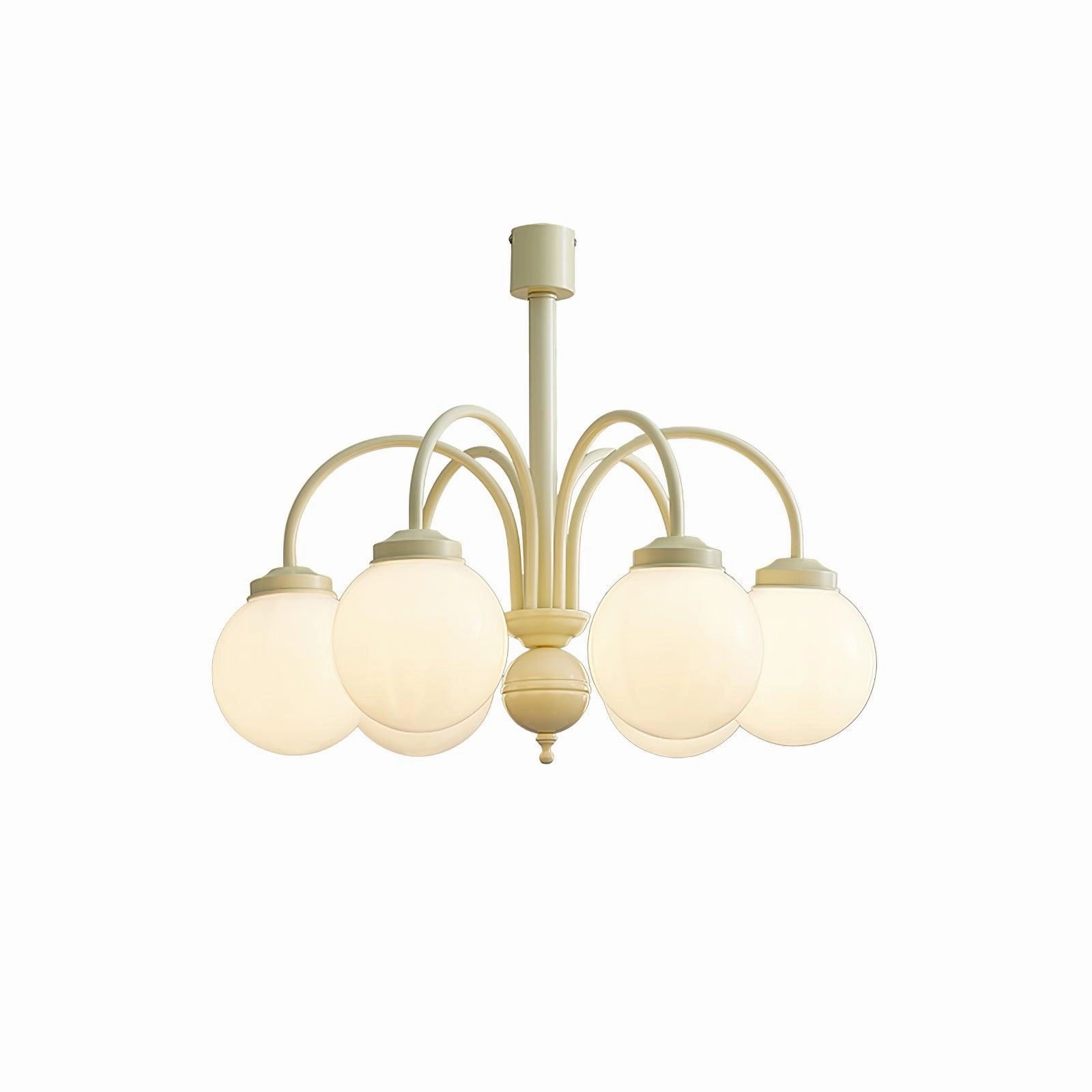 Cream Glass Sphere Chandelier