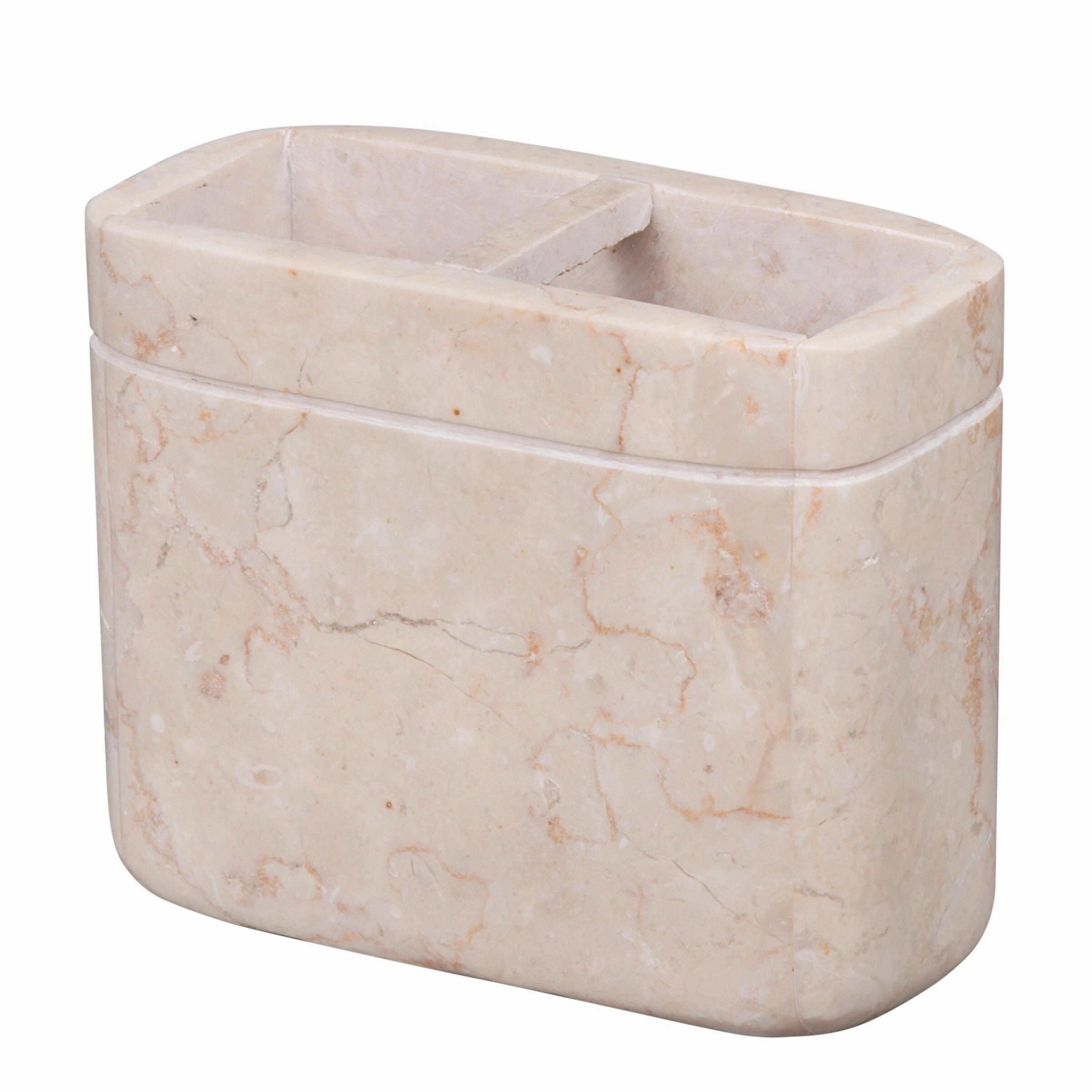 Creative Home Champagne Marble Stone Toothbrush, Tooth Brush Holder, Paste Holder - Beige
