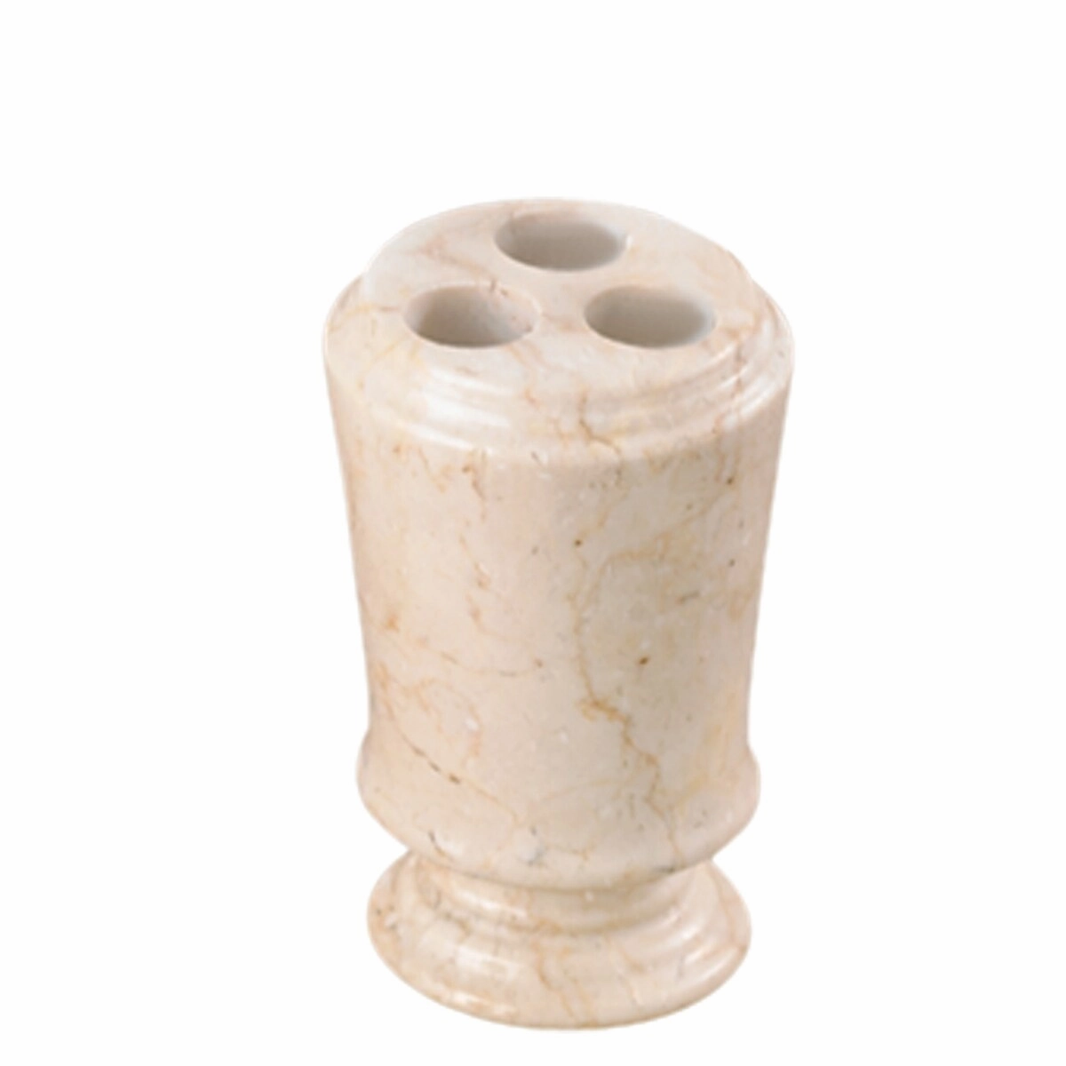 Creative Home Pedestal Colleciton Champagne Marble Toothbrush Holder, Tooth Brush Holder - Beige