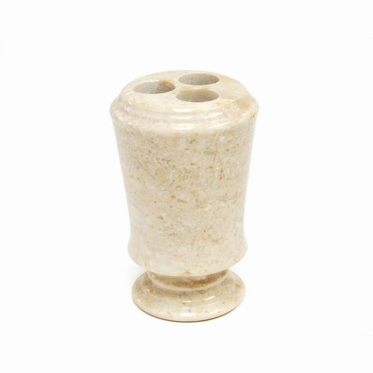 Creative Home Pedestal Colleciton Champagne Marble Toothbrush Holder, Tooth Brush Holder - Beige Toothbrush Holder,Bathroom Organizer
