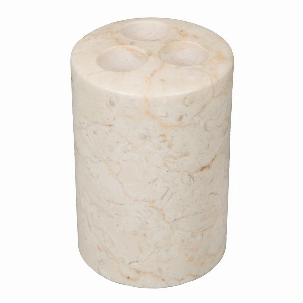 Creative Home Spa Collection Champagne Marble Toothbrush Holder - Beige Toothbrush Holder,Bathroom Organizer