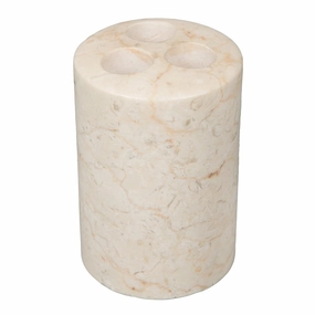 Creative Home Spa Collection Champagne Marble Toothbrush Holder - Beige Toothbrush Holder,Bathroom Organizer
