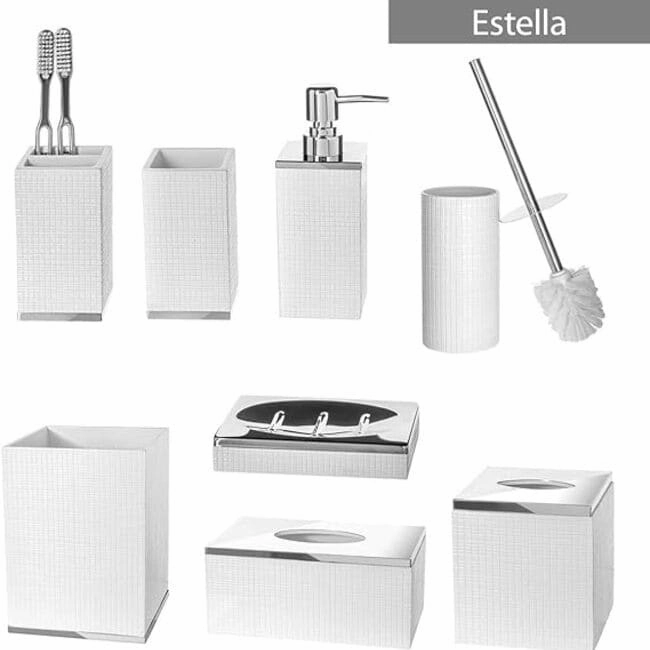 Creative Scents Estella White Toothbrush Holder