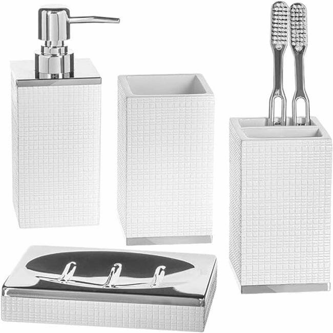 Creative Scents Estella White Toothbrush Holder
