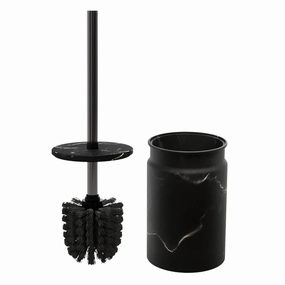 Creative Scents Toilet Brush and Holder Set (Marble Look) - Black Toilet Brush,Bathroom Cleaner