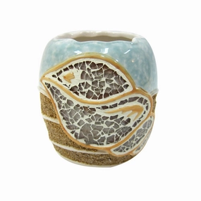 Croscill Mosaic Shell Toothbrush Holder Toothbrush Holder,Bathroom Organizer