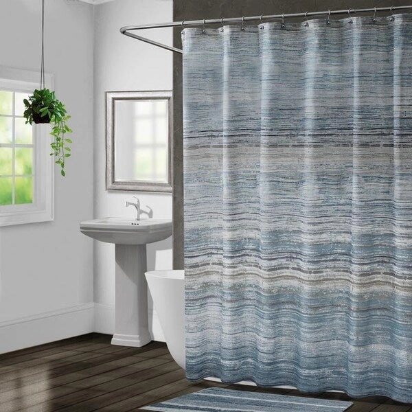 Croscill Nomad Blue Stripe Toothbrush Holder