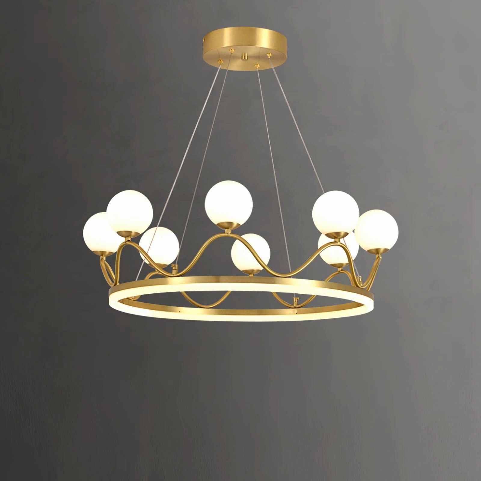 Crown Brass Chandelier