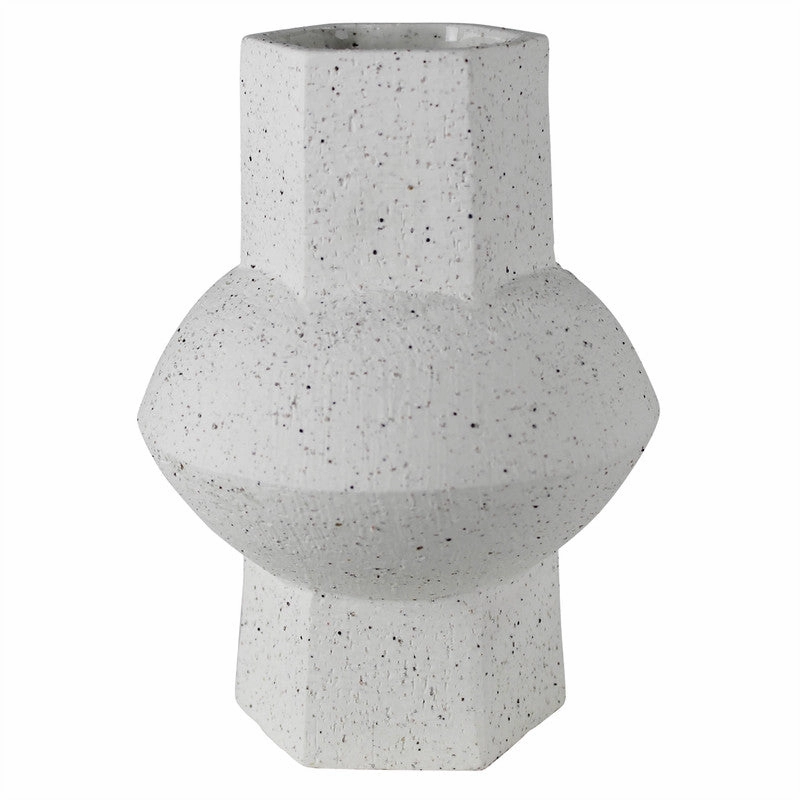 Cruz Vase - Hexagon, White