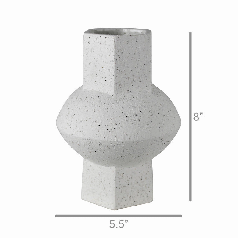 Cruz Vase - Hexagon, White