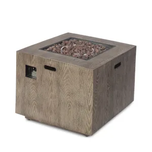 Cube Wood Finish Propane Fire Pit - NH728213 patio chairs, outdoor seating