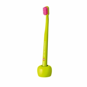Curaprox Brush Foot Green Toothbrush Holder Toothbrush Holder,Bathroom Organizer