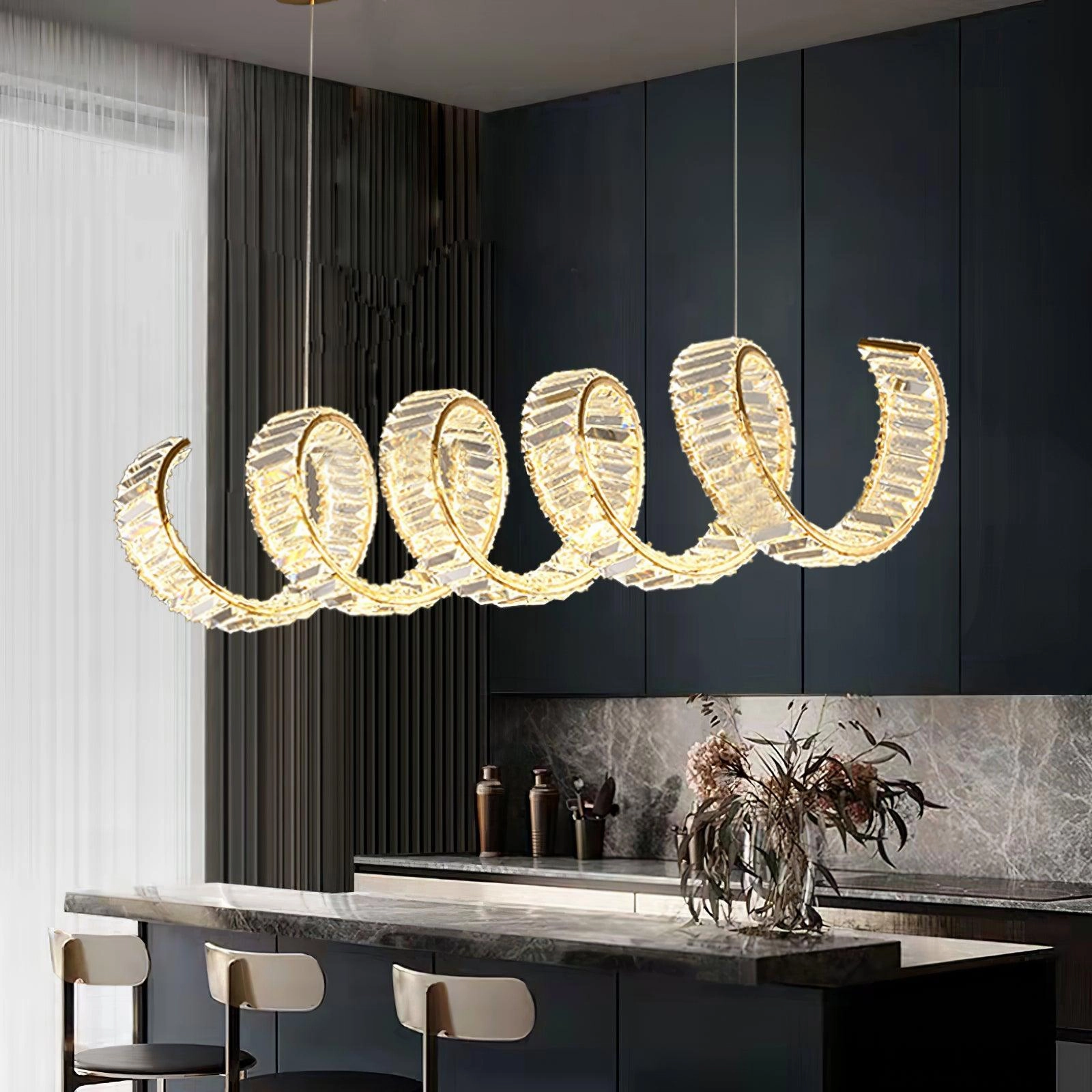 Curved LED Chandelier