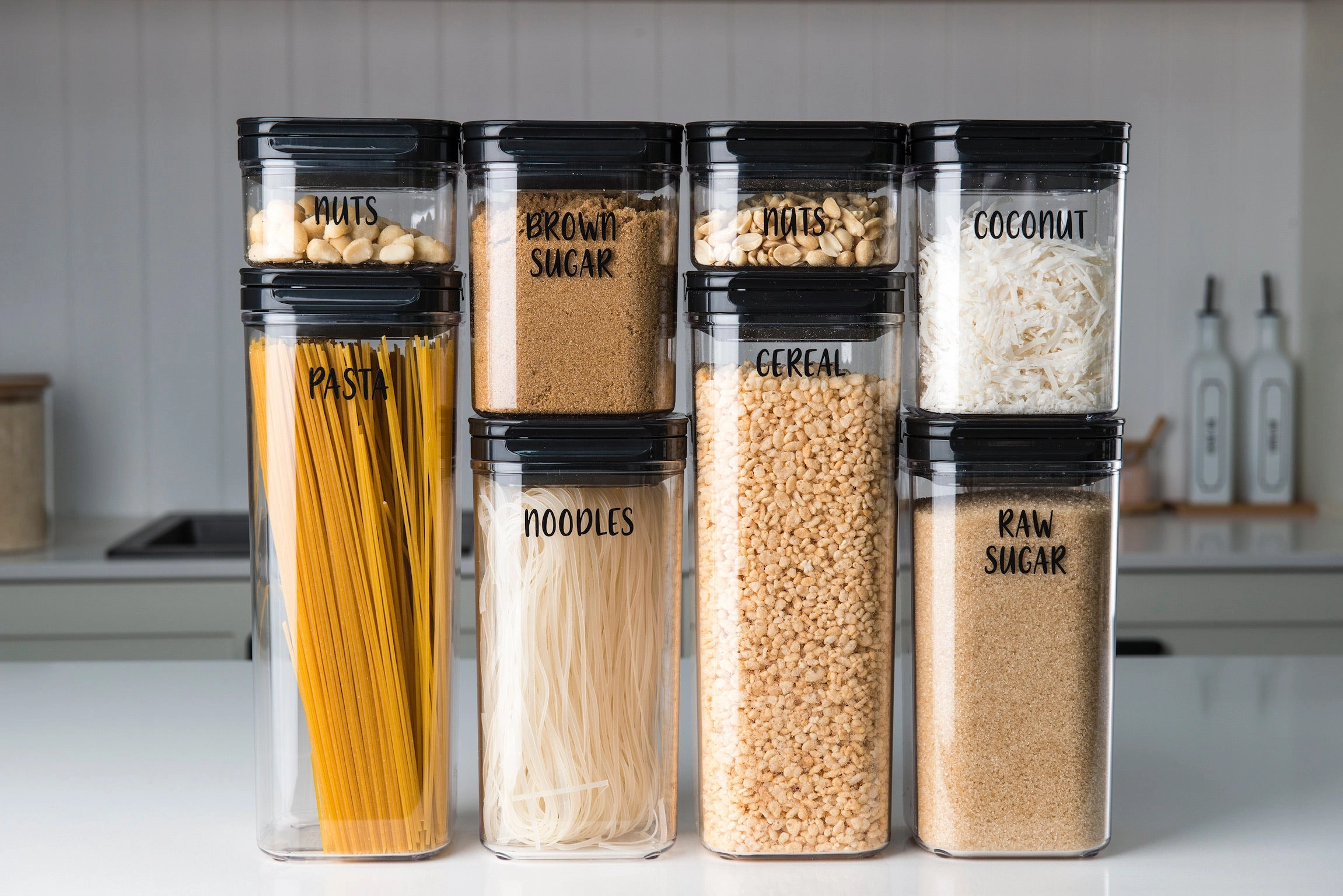 Custom LLC Flip Canister and Square Glass Jar Labels Figurines,Decorative Ornaments