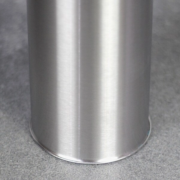 Cylindrical Matte Stainless Steel Toilet Brush Holder with Brush