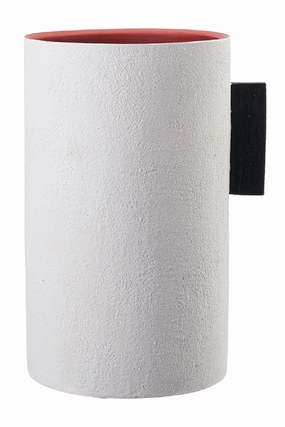 Cylindrical White Ceramic Vase | Liang & Eimil Santi II Vase,Glass Vase