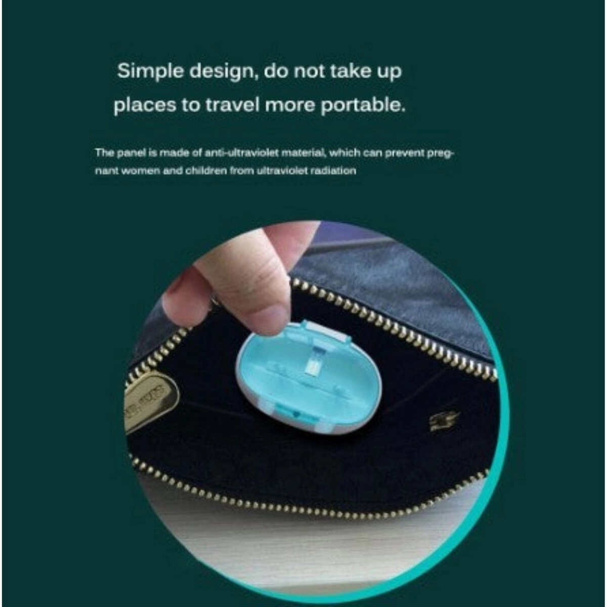 Daily Boutik Wall-Mounted UV Light Toothbrush Sanitizer Box - Green - 5.11" x 3.34" x 1.38"