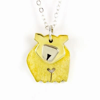 Dancing Bear Mixed Metals Necklace