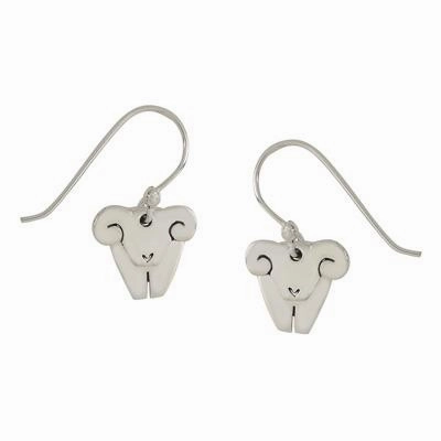 Dancing Ram Sterling Silver Earrings