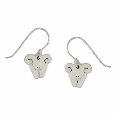 Dancing Ram Sterling Silver Earrings