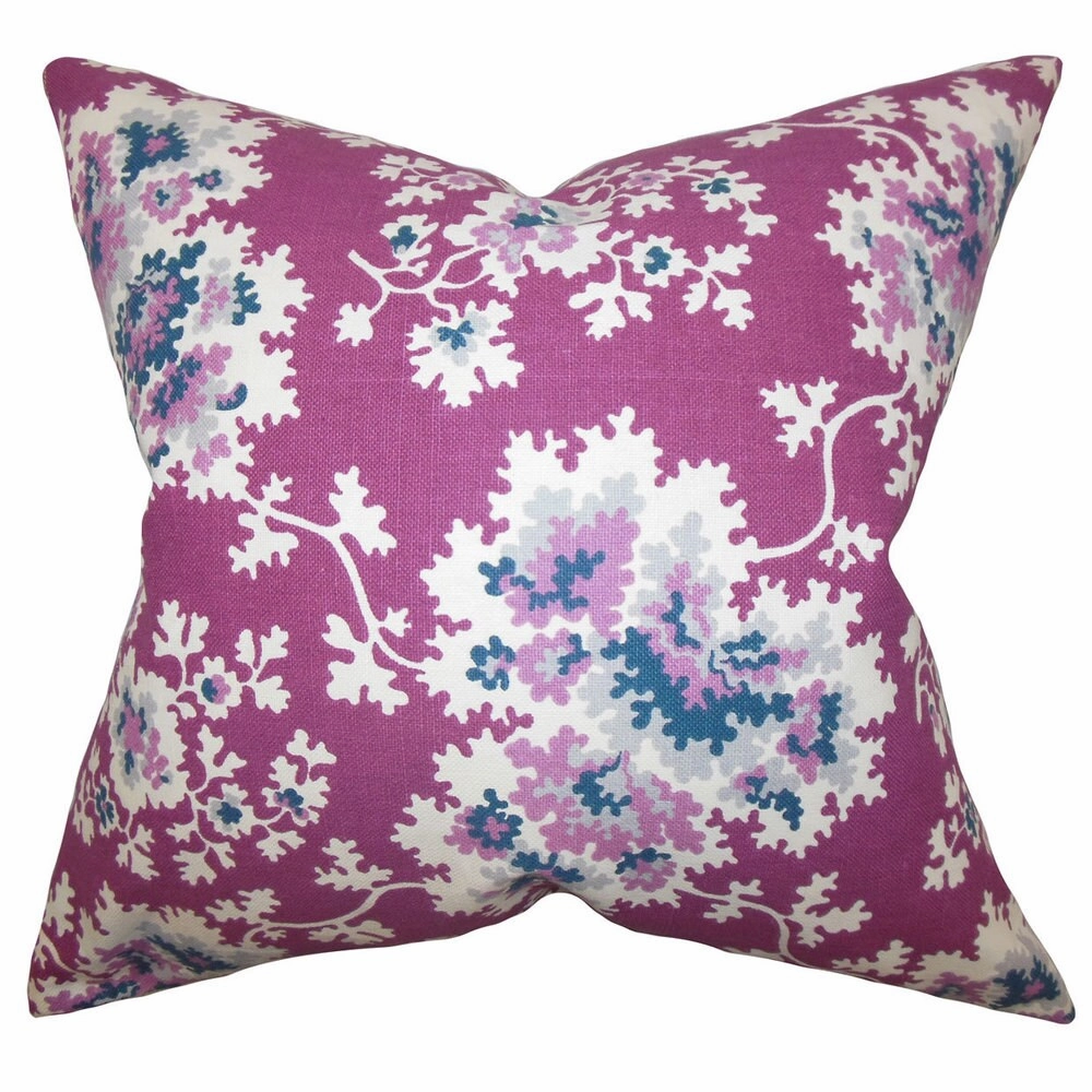 Danique Floral Euro Sham Purple pillowcases,cotton pillow covers,bed linen