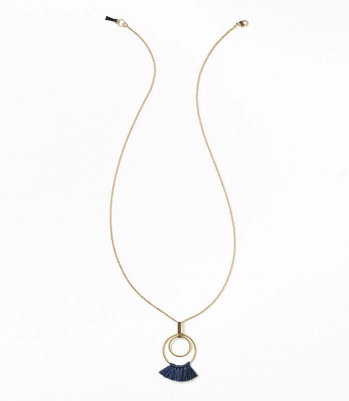 Danu Necklace - Navy Hoop