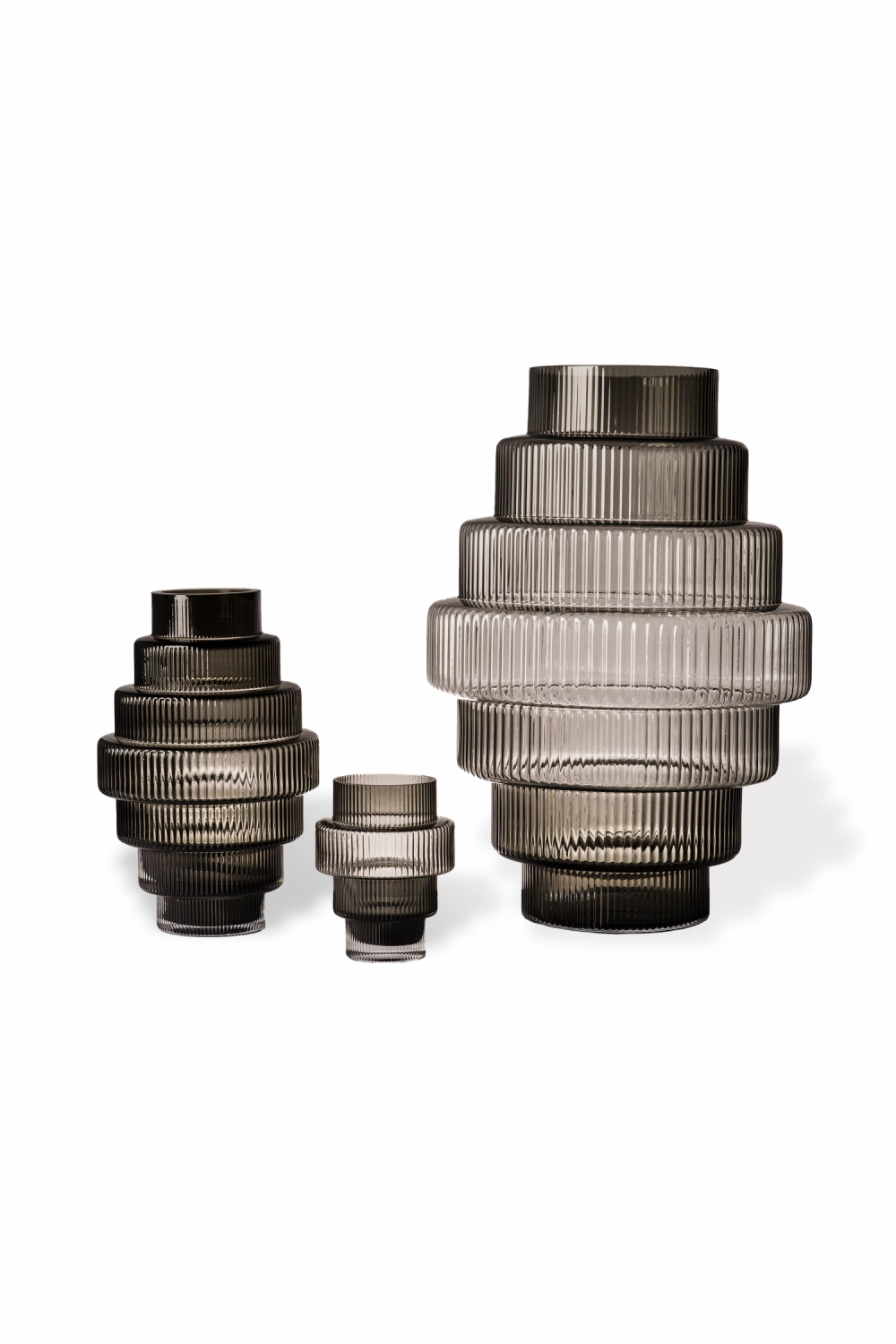 Dark Gray Glass Vase L | Pols Potten Steps